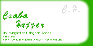 csaba hajzer business card